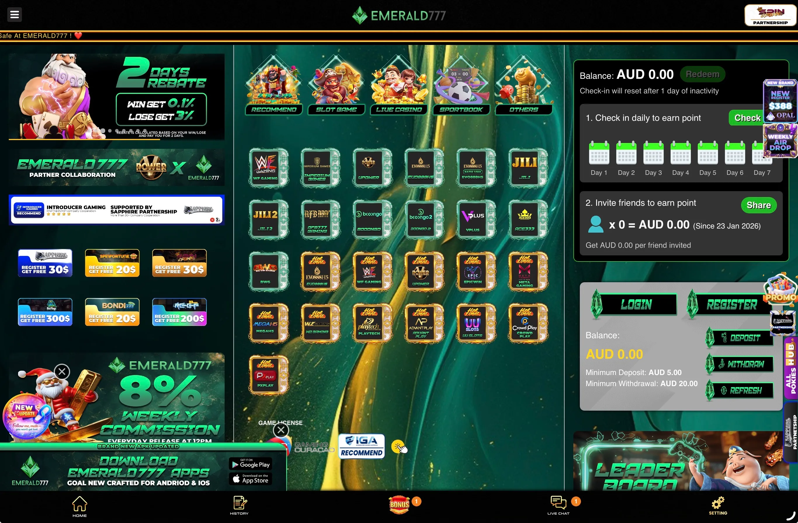 Emerald777 Online Casino